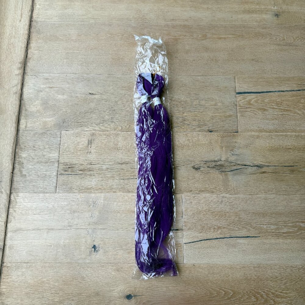 26" Pre-Stretched Purple Braiding Hair Extensions 2 Packs for Adult or Child - Picture 10 of 11